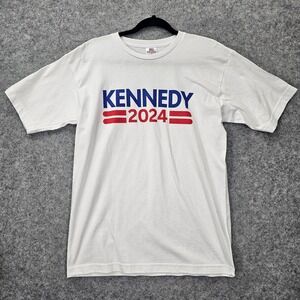 Robert F Kennedy Jr 2024 T Shirt Small M White RFK Election Campaign BAYSIDE USA